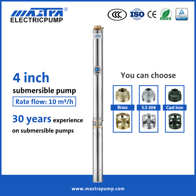 MASTRA 4 pouces 3/4 HP 2 fil Submersible Well Pump R95-MA 1 HP Prix de puits submersible et de pompe