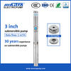 MASTRA 3 pouces Pompe submersible en acier inoxydable complet pour l'irrigation goutte à goutte 3SP1 CRI Pompe submersible