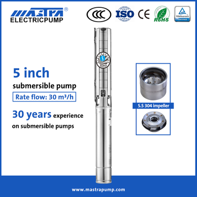 Mastra 5 pouces tout acier inoxydable grundfos pompe submersible pour puits profond 5SP meilleure pompe de puits submersible de marque