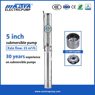 Mastra 5 pouces en acier inoxydable puits profond pompe submersible fournisseurs 5SP pompe à eau d'irrigation submersible