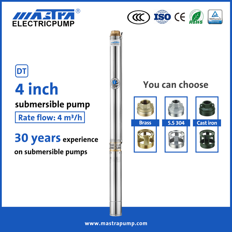 Pompe de forage submersible Mastra 4 pouces Société de pompes à eau solaires R95-DT Acheter Pompe à eau solaire