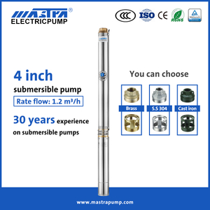 Fournisseurs de pompes de forage submersibles Mastra 4 pouces Pompes de fontaine R95-S submersibles