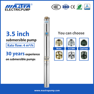 Pompe de puits submersible en acier inoxydable Mastra 3,5 pouces Pompe submersible électrique R85-QC