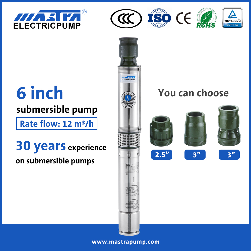MASTRA 6 pouces Meilleur 1/2 HP Pumpe puits submersible Pompe R150-BS Pompe à eau submersible à énergie solaire