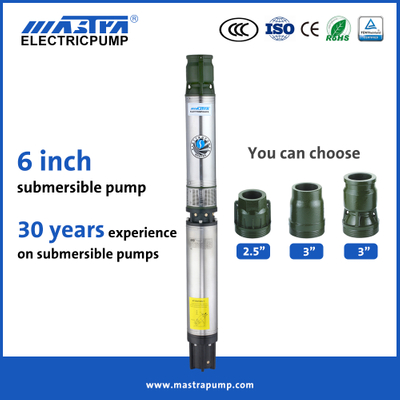 La pompe submersible Mastra 6 pouces pour puits de profondeur examine la meilleure pompe submersible R150-ES à usage domestique