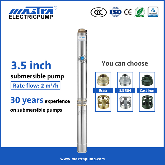 MASTRA 3,5 pouces 2 HP Pumpe profonde submersible Pump R85-QS 1 2 HP PUMPE SUMMERIBLE PUIL 3 FIL