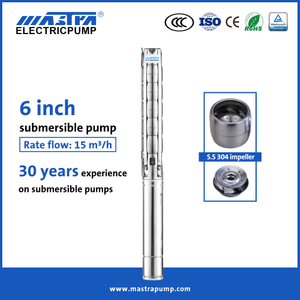 Pompe de forage à moteur submersible en acier inoxydable Mastra 6 pouces pompes de puits submersibles grundfos 6SP