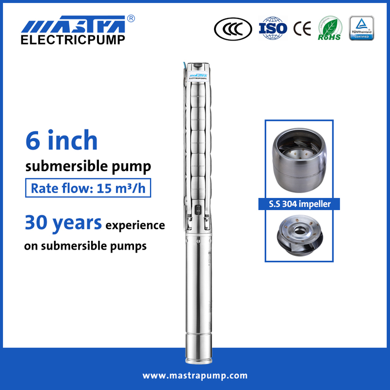 MASTRA 6 pouces All en acier inoxydable Submersible Pump Fournisseur 6Sp Best Well Pumps Submersible